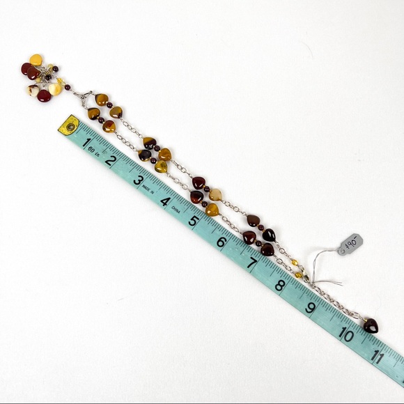 Jasper Garnet Sterling Silver Handmade Necklace - Picture 9 of 10